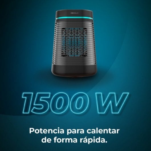 Riscaldatore in ceramica nera intelligente Cecotec ReadyWarm 1550 Max Ceramic Rotate 1500W