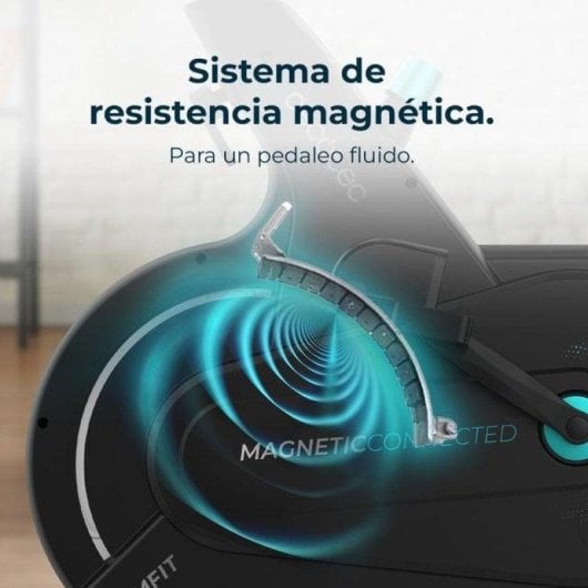 Bicicleta indoor Cecotec Drumfit Indoor 10000 Magnetic Connected volante inercia 10 kg Bluetooth