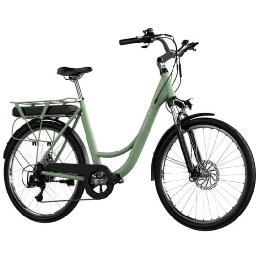 Elektrofahrrad Cecotec City 28" 80 km Reichweite Shimano 6-Gang Grün