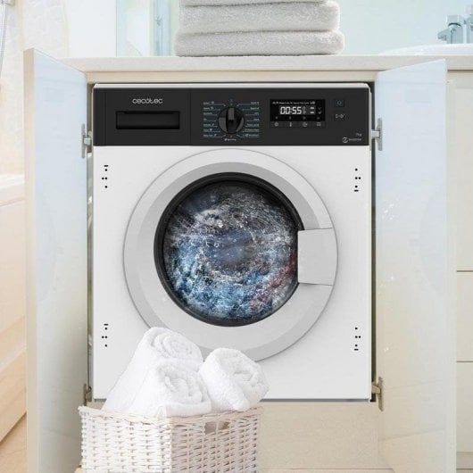 Máquina de Lavar Roupa Cecotec Bolero DressCode 940 BI Inverter A 9 kg 1350rpm Classe A Branco SteamMax