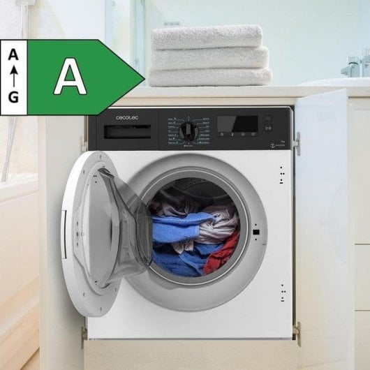 Máquina de Lavar Roupa Cecotec Bolero DressCode 940 BI Inverter A 9 kg 1350rpm Classe A Branco SteamMax