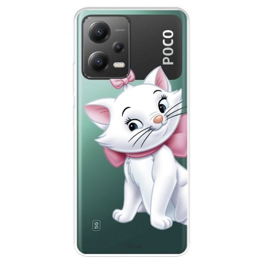 Funda Para Xiaomi Poco X5 5g Oficial De Disney Marie Silueta Los