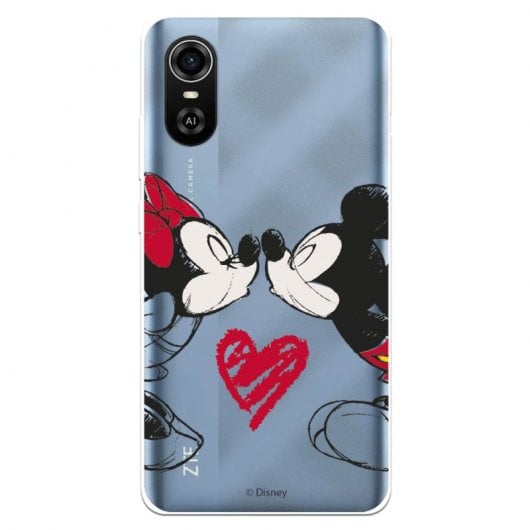 Funda Para Zte Blade A Plus Oficial De Disney Mickey Y Minnie Beso