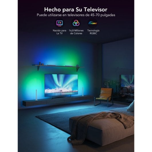 Barras de luz LED Govee WiFi/Bluetooth RGBIC para TVs de 45"-70"