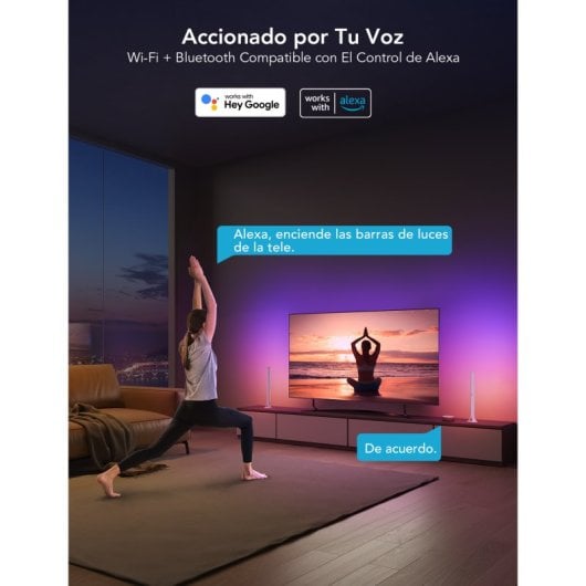 Barras de luz LED Govee WiFi/Bluetooth RGBIC para TVs de 45"-70"