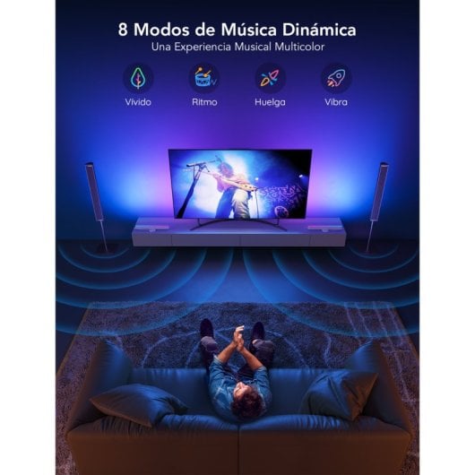 Barras de luz LED Govee WiFi/Bluetooth RGBIC para TVs de 45"-70"