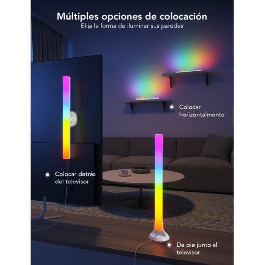 Barras de luz LED Govee WiFi/Bluetooth RGBIC para TVs de 45"-70"