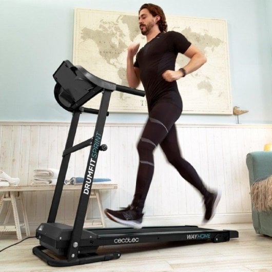 Caminadora Cecotec DrumFit WayHome 1400 Sprint 14 km/h Pliable Pulsomètre LCD