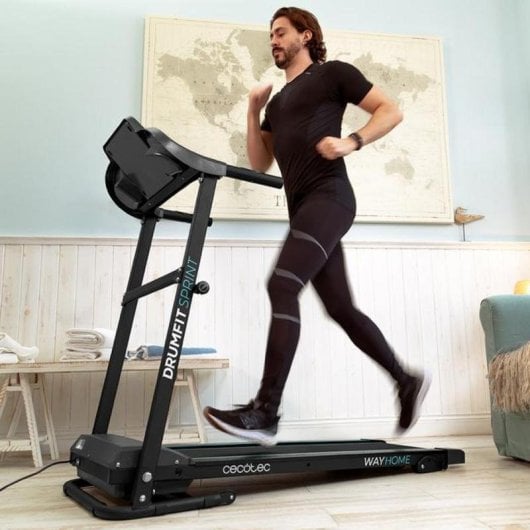 Caminadora Cecotec DrumFit WayHome 1400 Sprint 14 km/h Pliable Pulsomètre LCD