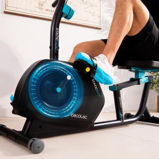 Bicicleta estática Cecotec Drumfit Static 6000 Seat 8 niveles Resistencia LCD Negra