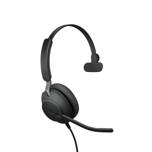 Auricolare Jabra Evolve2 40 SE con cavo USB-A per chiamate e musica Mono, cancellazione passiva del rumore, nero