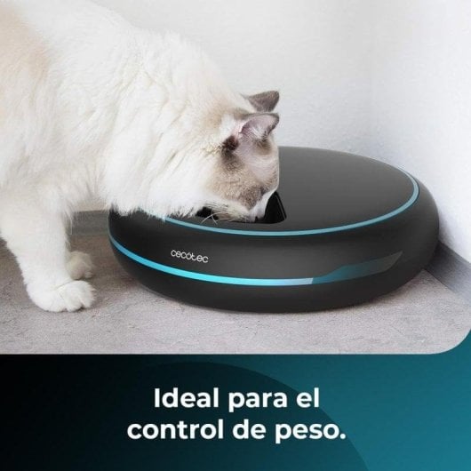 Comedouro Automático Cecotec Pumba 1600 Purrfect Meal 5 Compartimentos 2L LED Voz