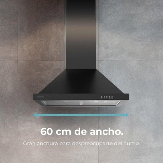 Campana extractora Cecotec Bolero Flux PM 606500 Ducto/Recirculação 60cm LED filtros carbono