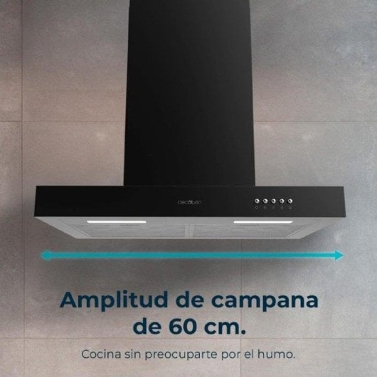 Campana extractora Cecotec Bolero Flux TM 606500 Filtraggio 60cm LED, filtro carbone