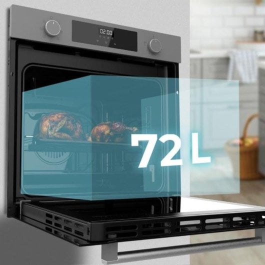 Horno elétrico Cecotec Bolero Hexa M226000 Glass 72L Cinzento com vapor e autolimpeza