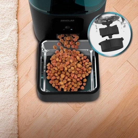 Comedouro Automático Cecotec Pumba 6000 Purrfect Meal Smart Wi-Fi 6L Aço Inoxidável