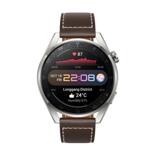 Huawei Watch 3 Pro eSIM Bluetooth 4G GPS NFC 48mm AMOLED Titane Marron Étanche 5 ATM SpO2