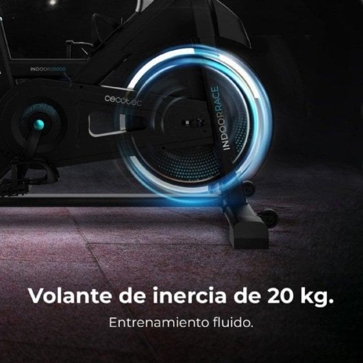 Bicicleta estática Cecotec DrumFit Indoor 20000 Race volante 20 kg pantalla LCD
