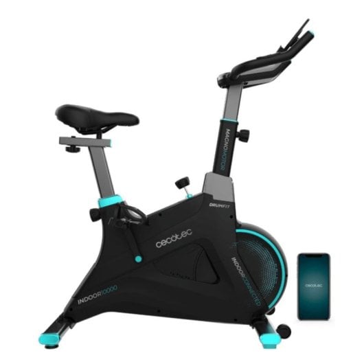 Vélo d'appartement Cecotec DrumFit Indoor 10000 MagnoMotor volant 10 kg LCD Kinomap