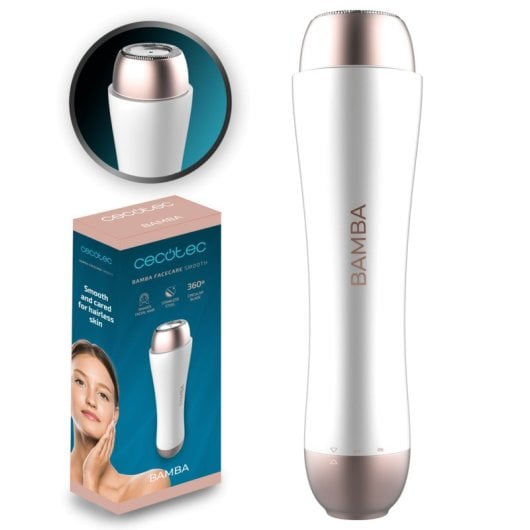 Depilatore Facciale Cecotec Bamba FaceCare Smooth Acciaio Inox IPX5 Tappo