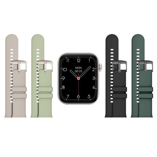 SPC Smartee Duo 2 Bluetooth 46,6mm AMOLED Noir/Vert Taille Unique IP68 SpO2 Pulsomètre