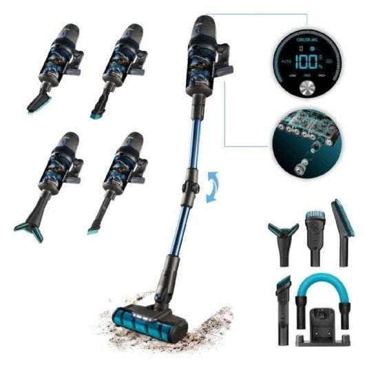 Aspirador sem fios Cecotec Conga Rockstar 11500 Odyssey Ergoflex 850W Filtro HEPA Autonomia 90 min