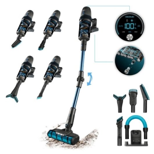 Aspirador sem fios Cecotec Conga Rockstar 11500 Odyssey Ergoflex 850W Filtro HEPA Autonomia 90 min