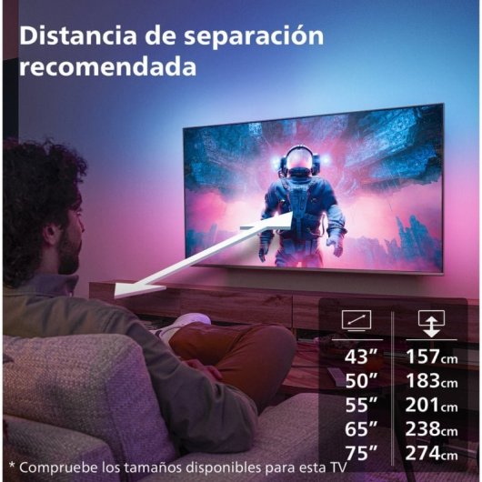 Philips Ambilight TV 75PUS8079 LED UltraHD Titan OS da 75 pollici + soundbar Philips TAB5109 in regalo
