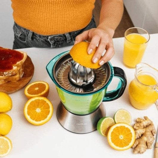 Spremiagrumi elettrico Cecotec Zitra Full Steel 60W 1L Acciaio Inox doppio cono