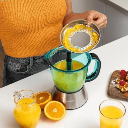 Spremiagrumi elettrico Cecotec Zitra Full Steel 60W 1L Acciaio Inox doppio cono