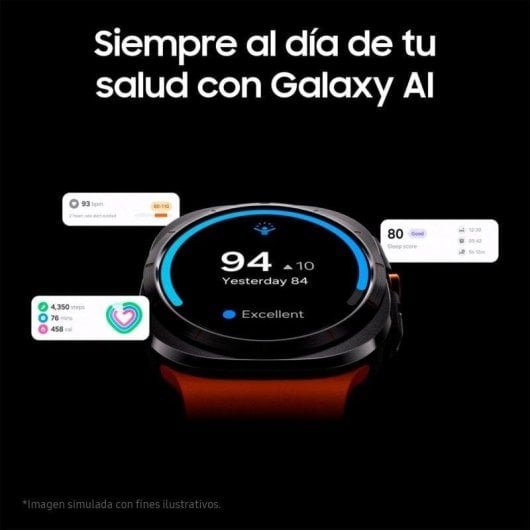 Samsung Galaxy Watch Ultra LTE 47mm AMOLED Grigio Titanio Correa Arancione Unica IP68 10ATM