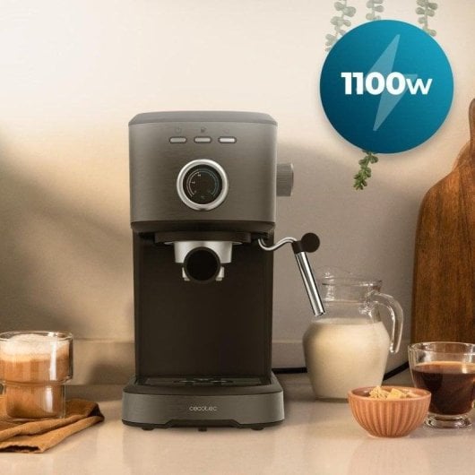 Cafeteira Espresso Cecotec Power Espresso 20 Pecan Steel 1,25 L 20 bares vaporizador