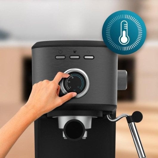 Cafeteira Espresso Cecotec Power Espresso 20 Pecan Steel 1,25 L 20 bares vaporizador