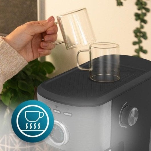 Cafeteira Espresso Cecotec Power Espresso 20 Pecan Steel 1,25 L 20 bares vaporizador