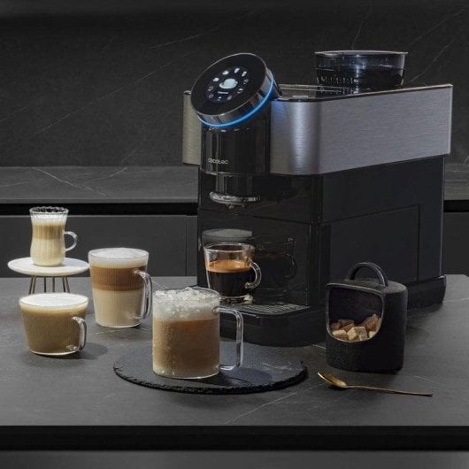 Cafetera Superautomatique Cecotec Cremmaet Spin 1,5L 19 bars moulin intégré écran tactile