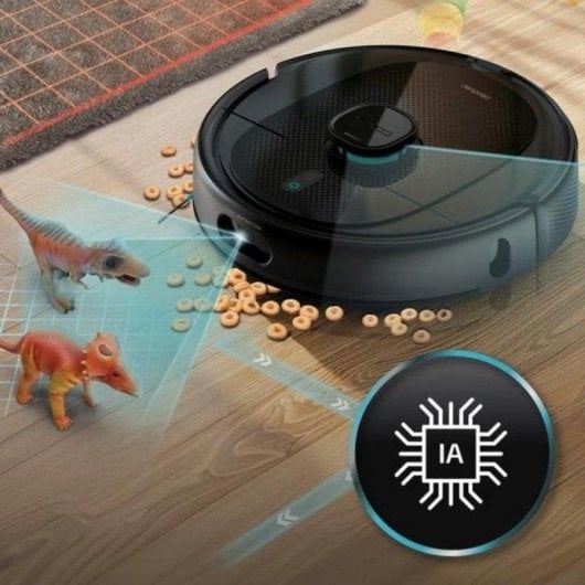 Saugroboter mit Wischfunktion Cecotec Conga 9990 AI Spin Revolution Ultra Power Home Mit Absaugstation Navigationsklasse LiDAR KI 10.000 Pa Sprachsteuerung