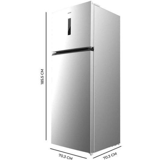Frigorifero Due Porte Cecotec Bolero CoolMarket 2D 465 NF Inox Total No Frost 186cm 465L E Inox