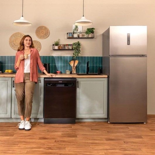 Frigorifero Due Porte Cecotec Bolero CoolMarket 2D 465 NF Inox Total No Frost 186cm 465L E Inox