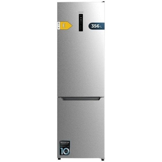Frigorífico Combi Cecotec Bolero CoolMarket Combi 356 Inox E Total No Frost 200cm 356L E Inox