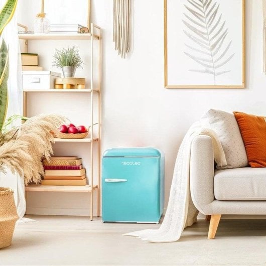 Frigorífico Mini Cecotec Bolero CoolMarket TT Origin 45 Blue E Defrost 55cm 45L E Azul Retro