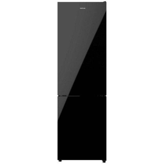 Frigorífico Combi Cecotec Bolero CoolMarket Combi 250 Black Glass E Total No Frost 180cm 250L E Preto Porta Reversível