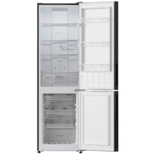 Frigorífico Combi Cecotec Bolero CoolMarket Combi 250 Black Glass E Total No Frost 180cm 250L E Preto Porta Reversível