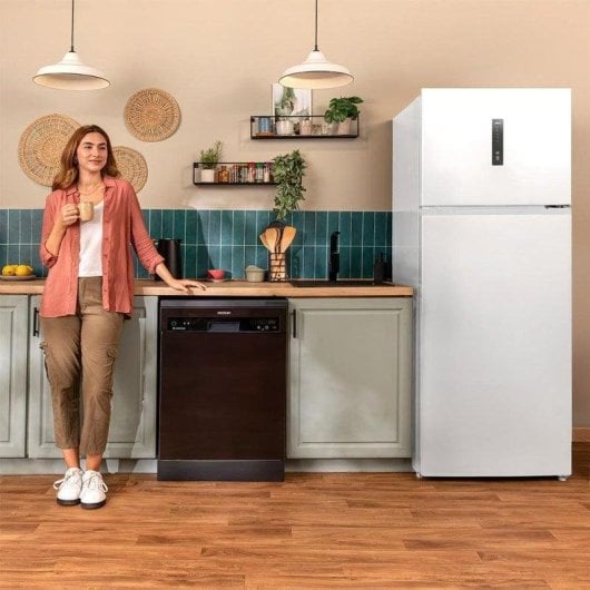 Frigorifero Doppia Porta Cecotec Bolero CoolMarket 2D 465 NF White E Total No Frost 185 cm 465L E Bianco