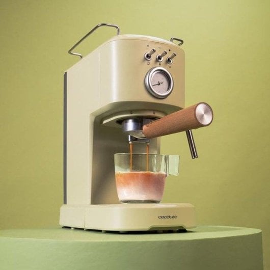 Kaffeemaschine Espresso Cecotec Power Espresso 20 Retro Green 1,25L 20 bar mit Milchaufschäumer