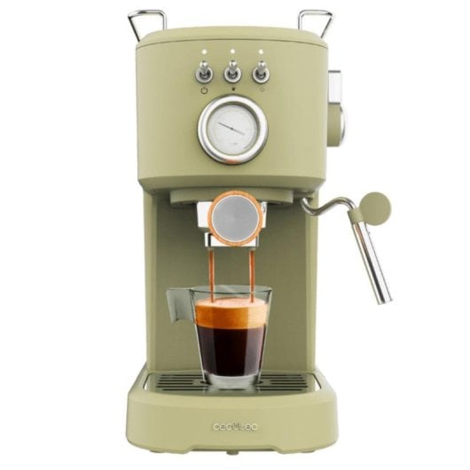 Kaffeemaschine Espresso Cecotec Power Espresso 20 Retro Green 1,25L 20 bar mit Milchaufschäumer