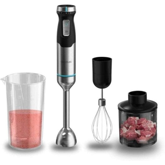 Frullatore ad immersione Cecotec Power Pulsar 2300MAX Cream&Crrush XL 2300W 4 Lame Acciaio Inox Set Accessori