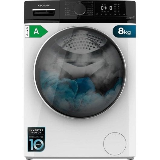Máquina de Lavar Roupa Cecotec Bolero DressCode 8610 8 Kg 1400rpm A Branco Vapor Inverter