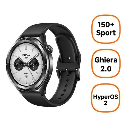 Xiaomi Watch S4 Bluetooth 47mm AMOLED Noir Taille Unique Etanche 5ATM SpO2 Pulsomètre