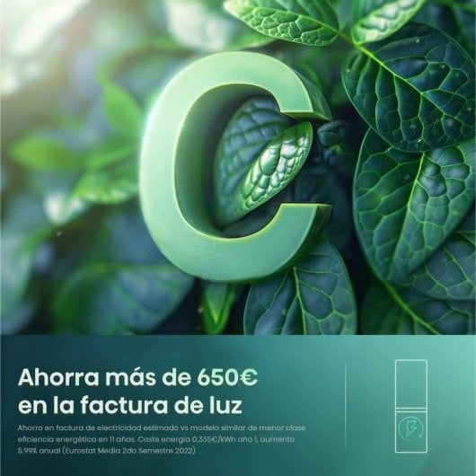 Frigorífico Combi Hisense RB440N4ACC No Frost 201cm 336L C Inox LED