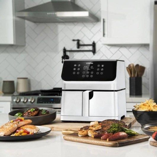 Friggitrice ad aria Cosori Premium II Chef Edition 6.2L 1700W LCD 12 programmi bianchi + accessori